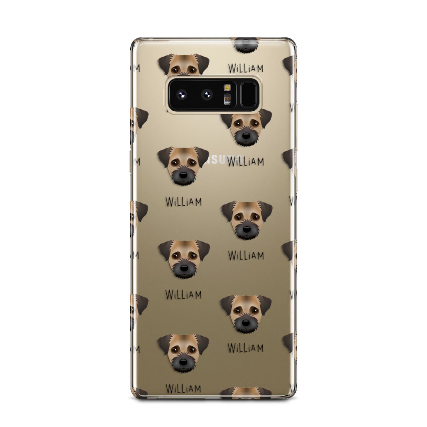 Border Terrier Icon with Name Samsung Galaxy Note 8 Case