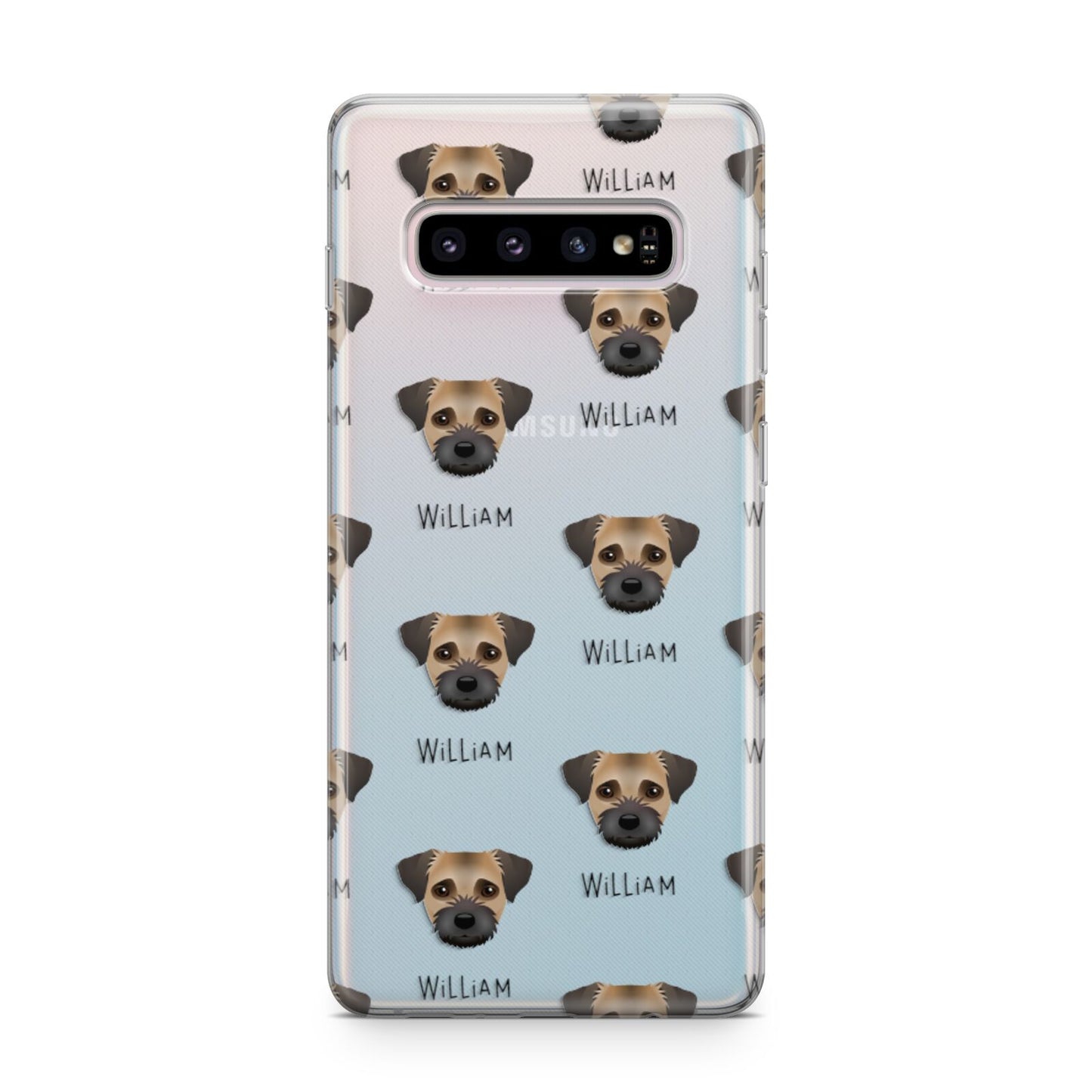 Border Terrier Icon with Name Samsung Galaxy S10 Plus Case