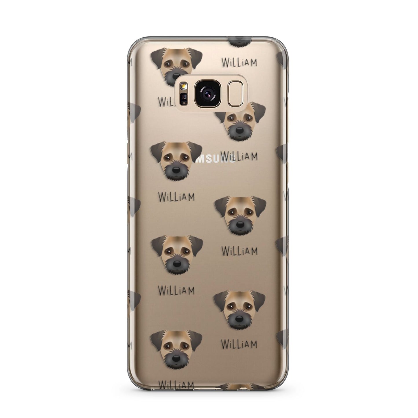 Border Terrier Icon with Name Samsung Galaxy S8 Plus Case