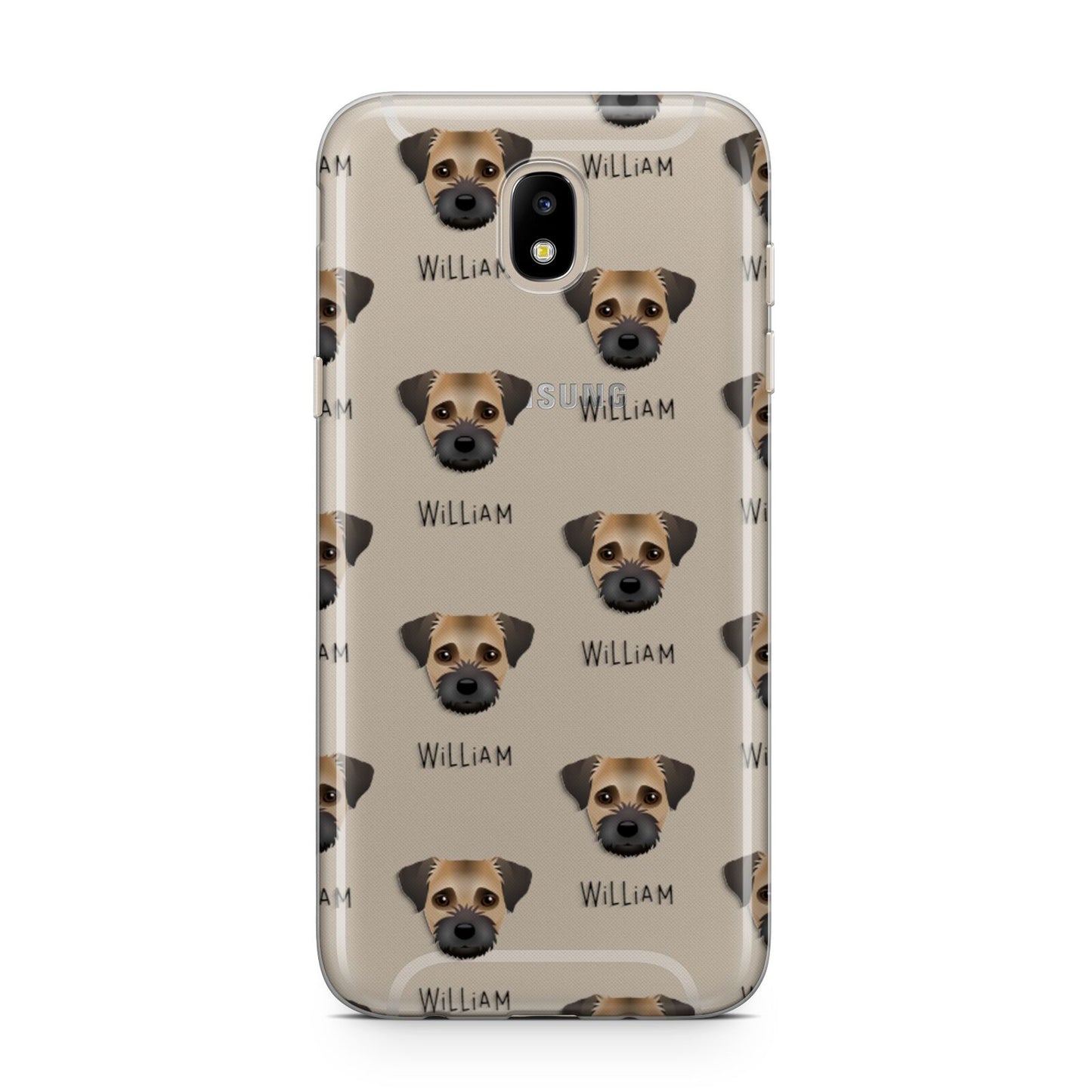 Border Terrier Icon with Name Samsung J5 2017 Case