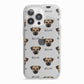 Border Terrier Icon with Name iPhone 13 Pro TPU Impact Case with White Edges