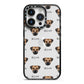Border Terrier Icon with Name iPhone 14 Pro Black Impact Case on Silver phone