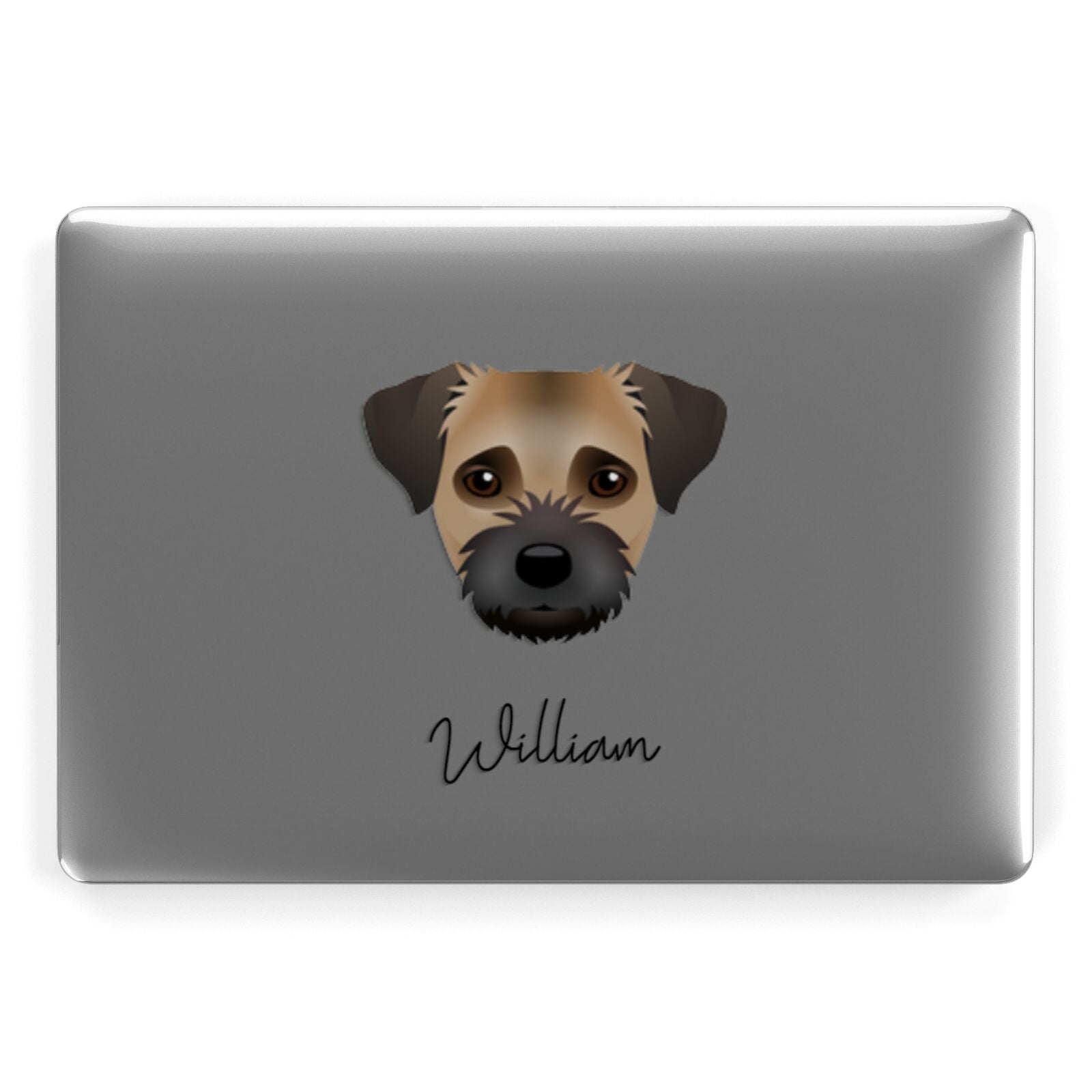 Border Terrier Personalised Apple MacBook Case