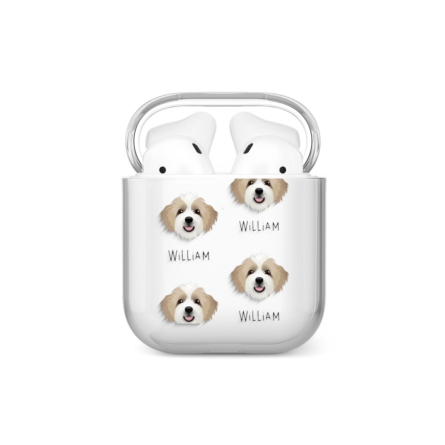 Bordoodle Icon with Name AirPods Case