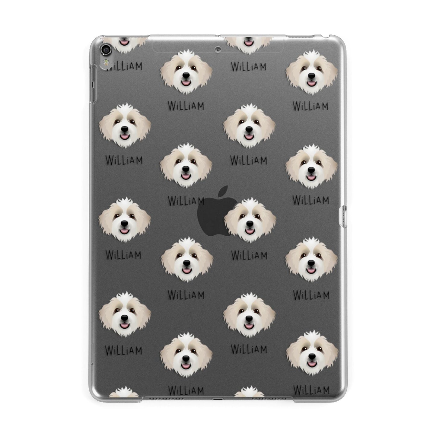 Bordoodle Icon with Name Apple iPad Grey Case
