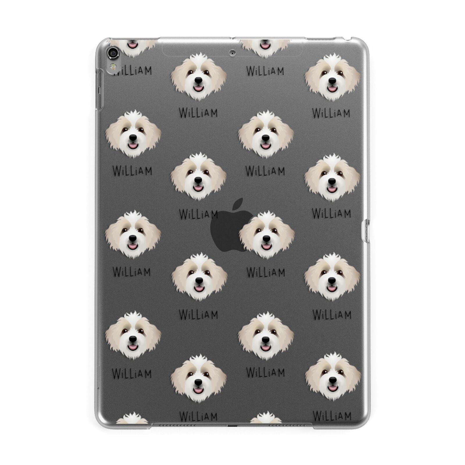 Bordoodle Icon with Name Apple iPad Grey Case