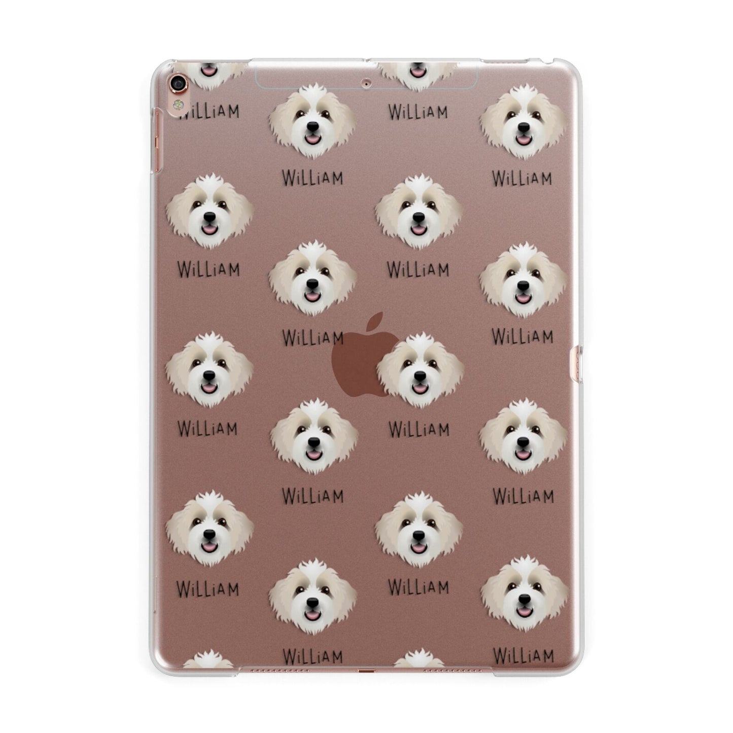 Bordoodle Icon with Name Apple iPad Rose Gold Case