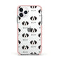 Bordoodle Icon with Name Apple iPhone 11 Pro in Silver with Pink Impact Case