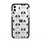 Bordoodle Icon with Name Apple iPhone 11 in White with Black Impact Case
