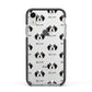 Bordoodle Icon with Name Apple iPhone XR Impact Case Black Edge on Silver Phone