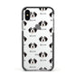 Bordoodle Icon with Name Apple iPhone Xs Impact Case Black Edge on Silver Phone