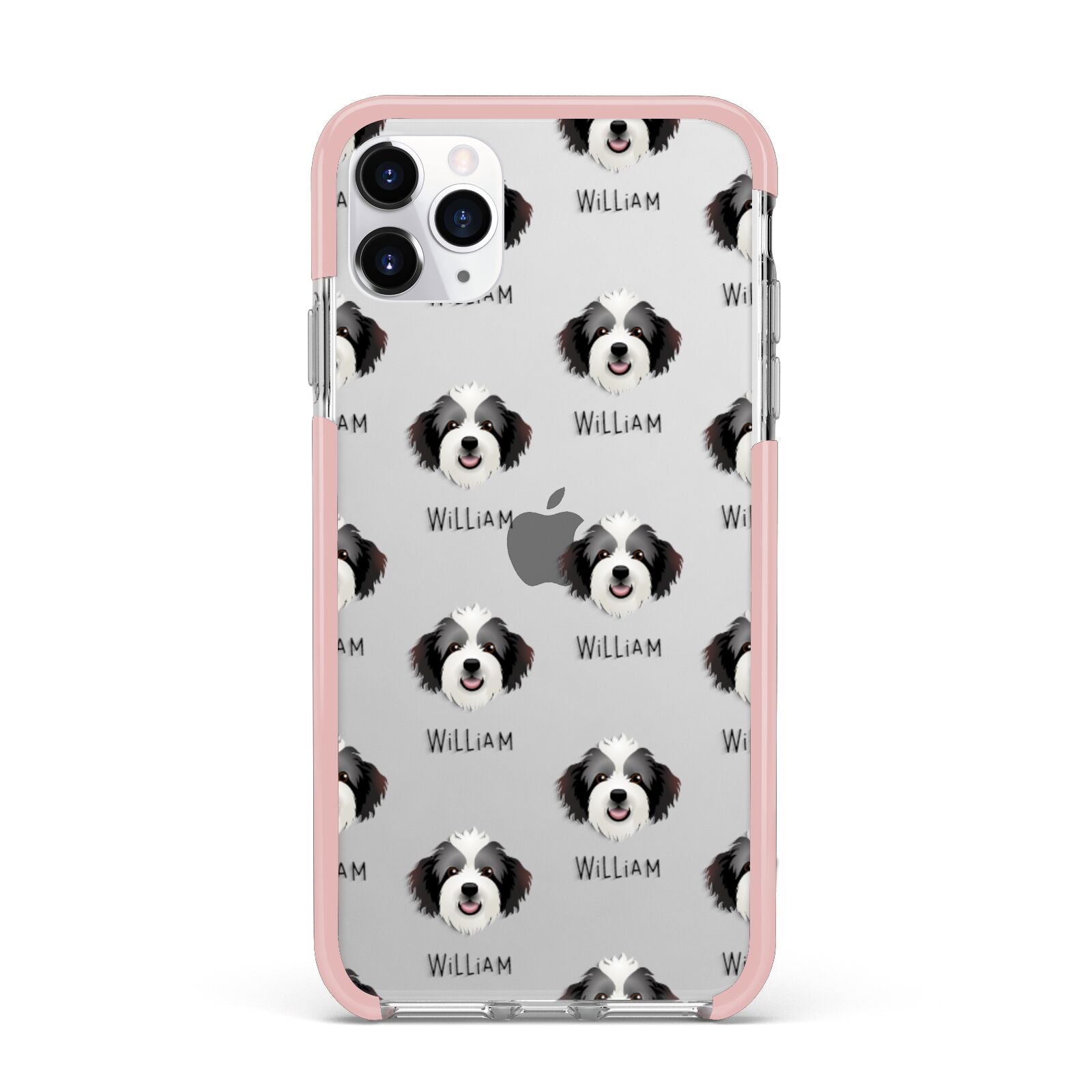 Bordoodle Icon with Name iPhone 11 Pro Max Impact Pink Edge Case