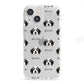 Bordoodle Icon with Name iPhone 13 Mini Clear Bumper Case