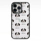 Bordoodle Icon with Name iPhone 13 Pro Black Impact Case on Silver phone