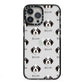 Bordoodle Icon with Name iPhone 13 Pro Max Black Impact Case on Silver phone
