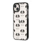 Bordoodle Icon with Name iPhone 14 Plus Black Impact Case Side Angle on Silver phone