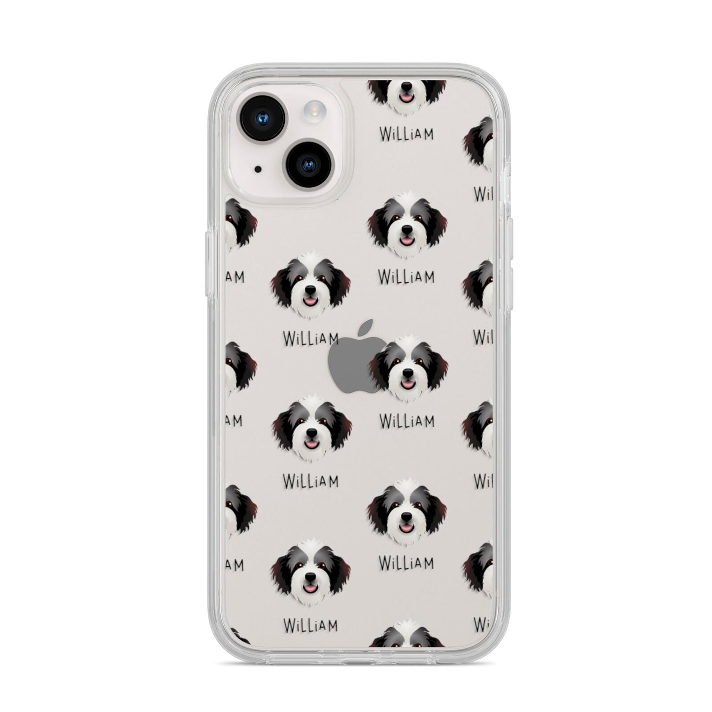 Bordoodle Icon with Name iPhone 14 Plus Clear Tough Case Starlight