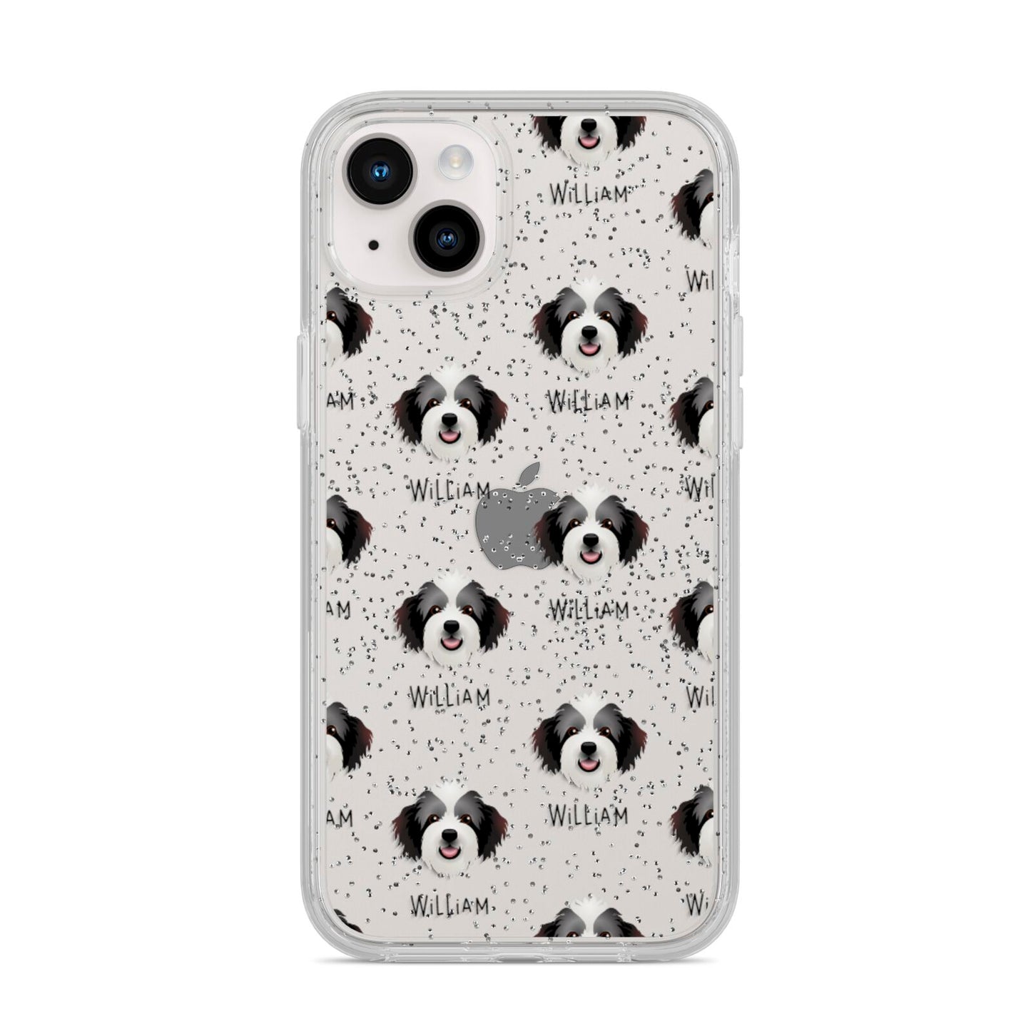 Bordoodle Icon with Name iPhone 14 Plus Glitter Tough Case Starlight