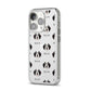 Bordoodle Icon with Name iPhone 14 Pro Clear Tough Case Silver Angled Image