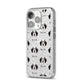 Bordoodle Icon with Name iPhone 14 Pro Glitter Tough Case Silver Angled Image