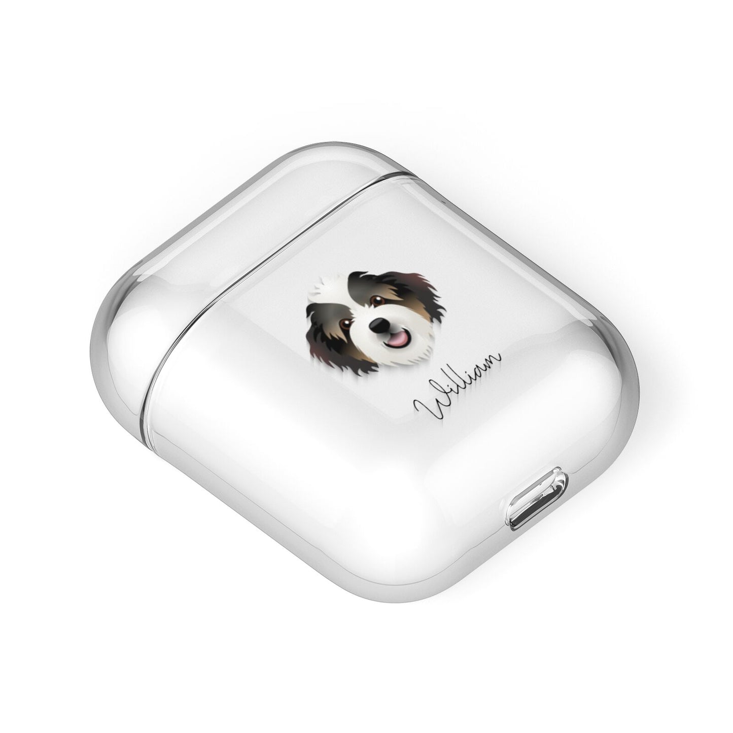 Bordoodle Personalised AirPods Case Laid Flat