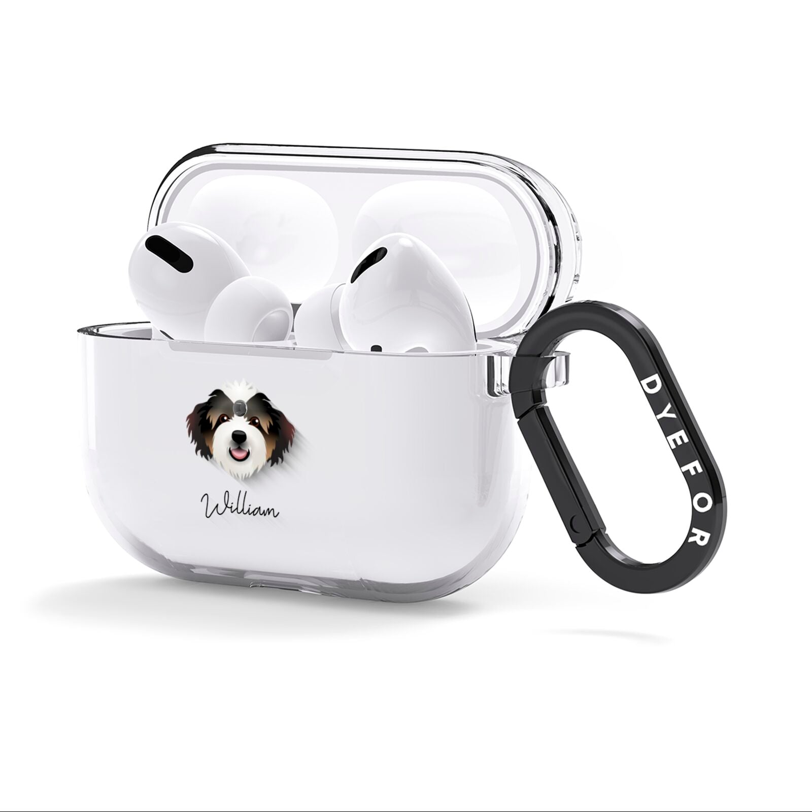Bordoodle Personalised AirPods Clear Case 3rd Gen Side Image
