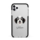 Bordoodle Personalised Apple iPhone 11 Pro Max in Silver with Black Impact Case