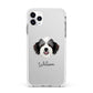 Bordoodle Personalised Apple iPhone 11 Pro Max in Silver with White Impact Case