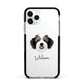 Bordoodle Personalised Apple iPhone 11 Pro in Silver with Black Impact Case