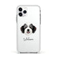 Bordoodle Personalised Apple iPhone 11 Pro in Silver with White Impact Case