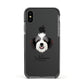 Bordoodle Personalised Apple iPhone Xs Impact Case Black Edge on Black Phone