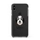 Bordoodle Personalised Apple iPhone Xs Max Impact Case Black Edge on Black Phone