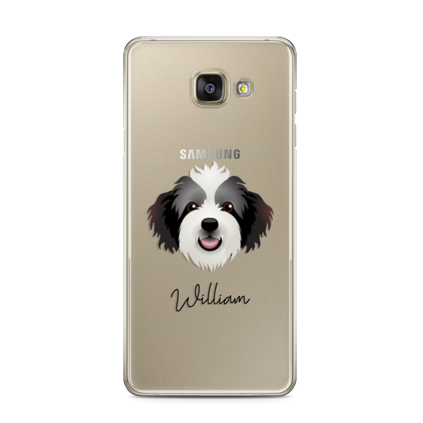 Bordoodle Personalised Samsung Galaxy A3 2016 Case on gold phone