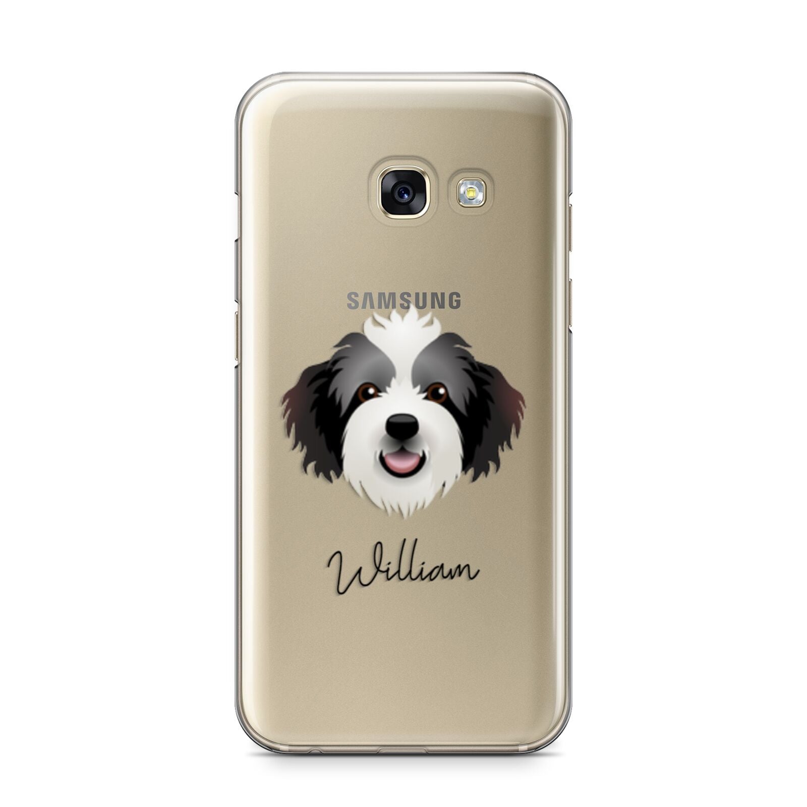 Bordoodle Personalised Samsung Galaxy A3 2017 Case on gold phone