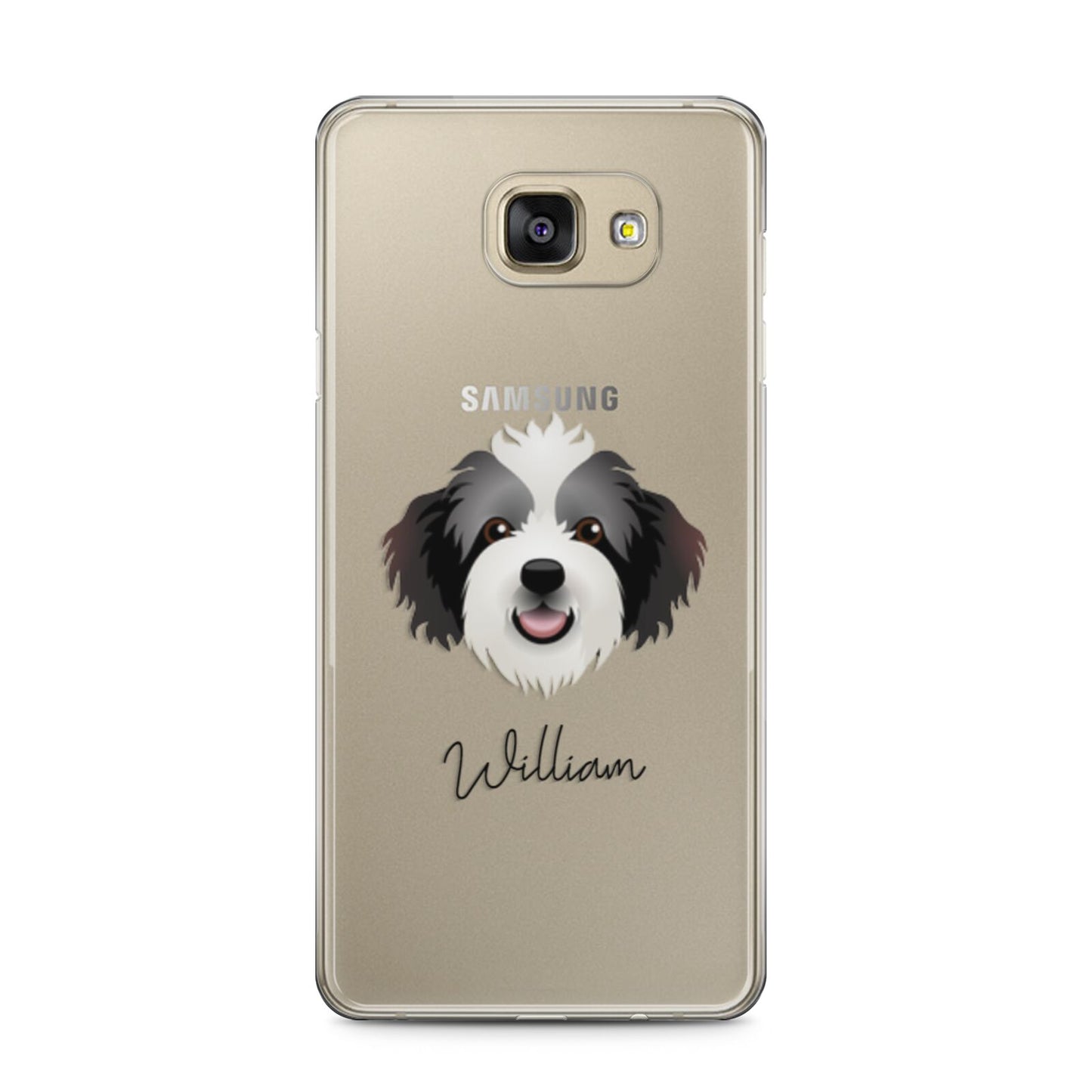Bordoodle Personalised Samsung Galaxy A5 2016 Case on gold phone