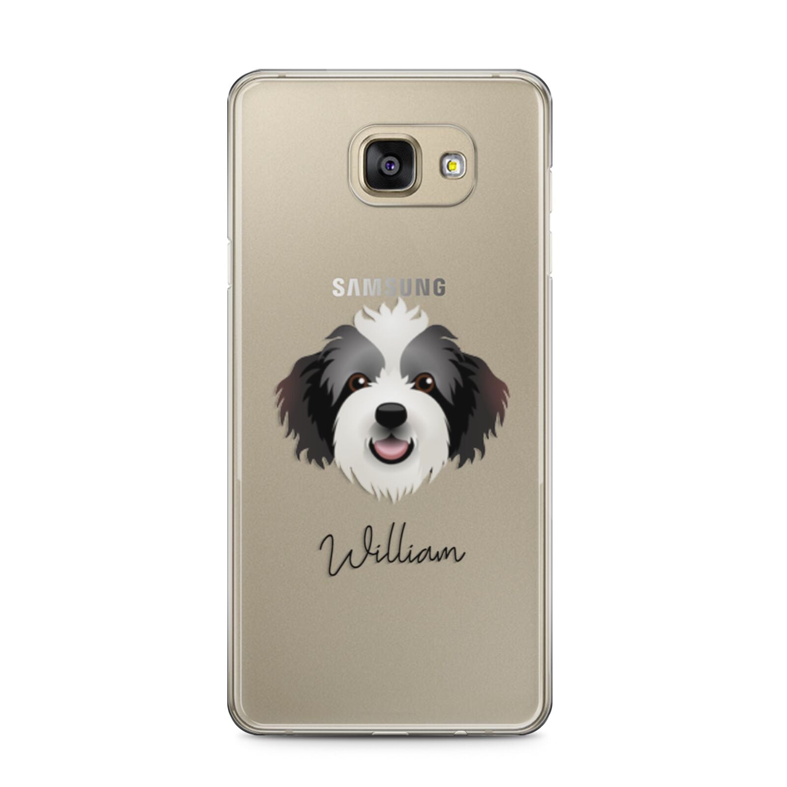 Bordoodle Personalised Samsung Galaxy A5 2016 Case on gold phone