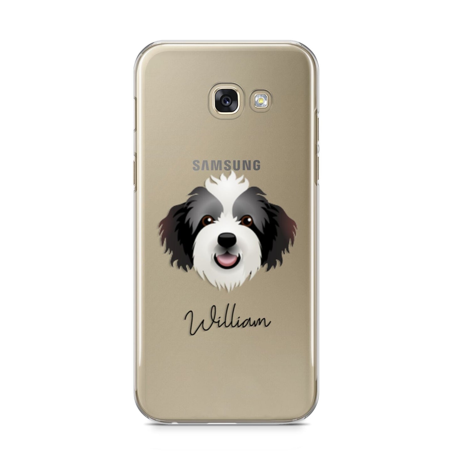Bordoodle Personalised Samsung Galaxy A5 2017 Case on gold phone