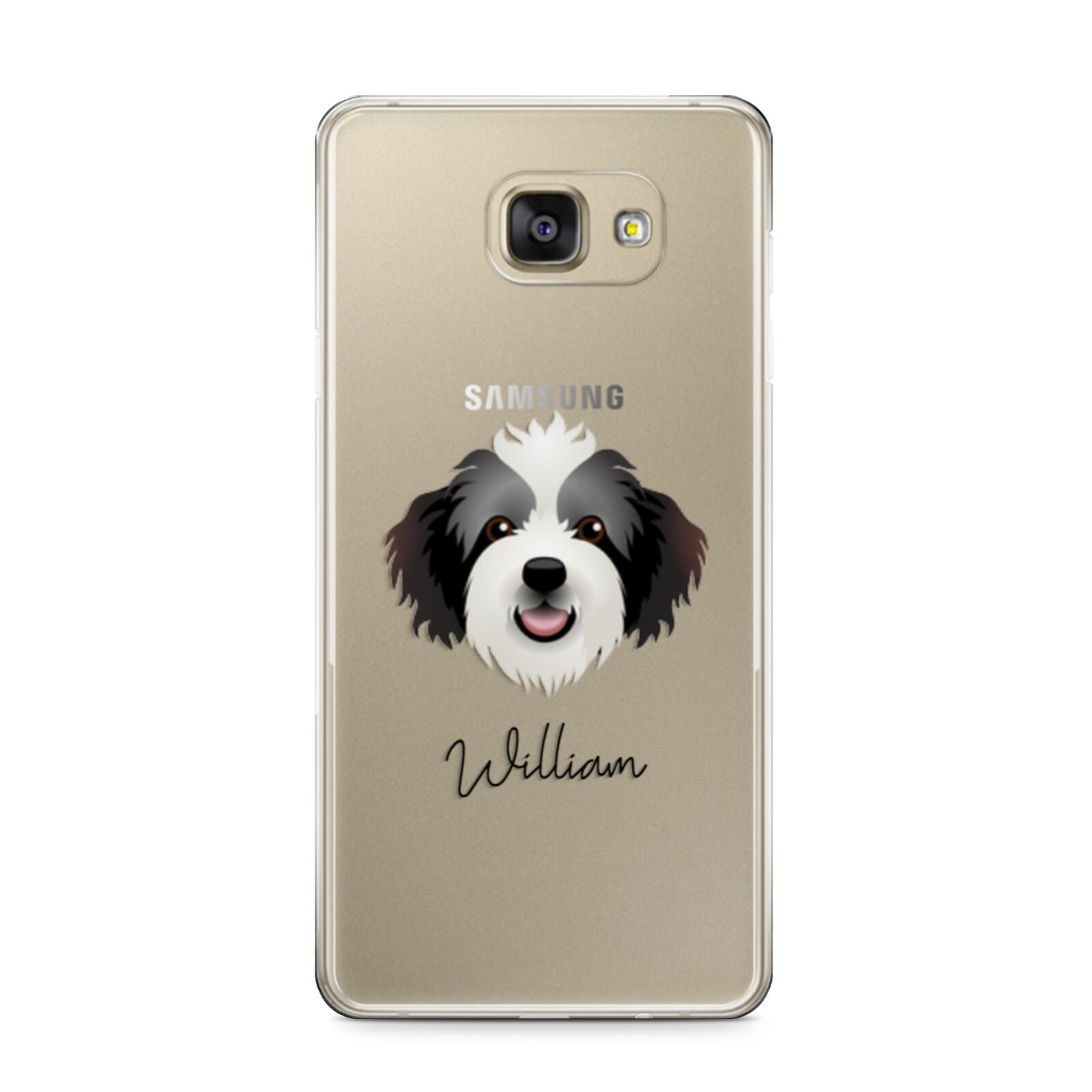 Bordoodle Personalised Samsung Galaxy A9 2016 Case on gold phone