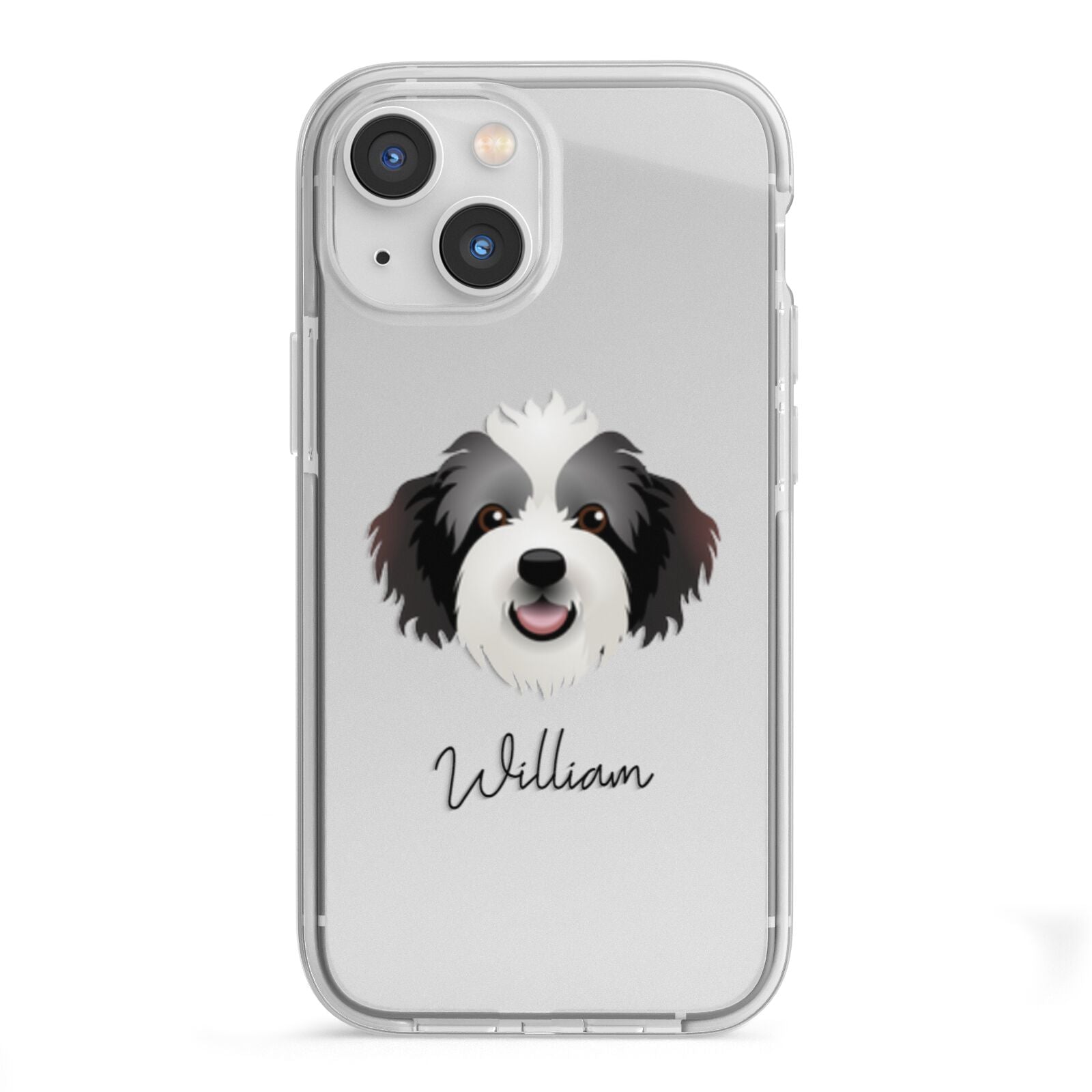 Bordoodle Personalised iPhone 13 Mini TPU Impact Case with White Edges