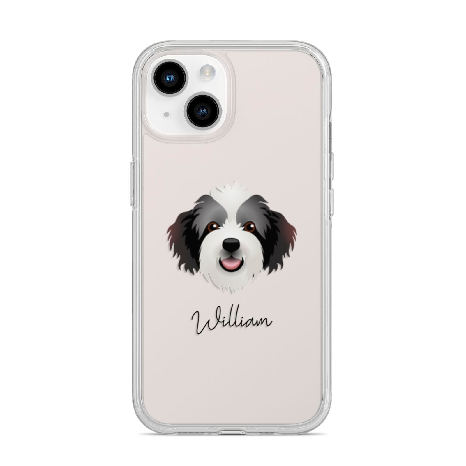 Bordoodle Personalised iPhone 14 Clear Tough Case Starlight