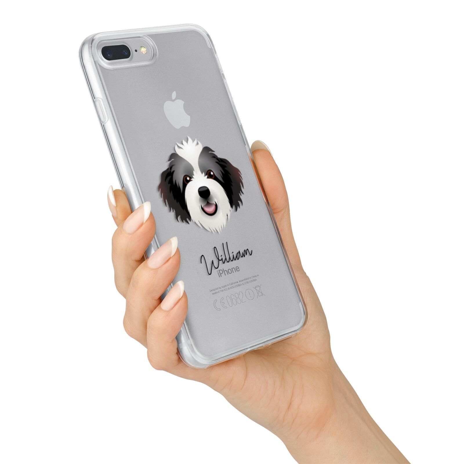 Bordoodle Personalised iPhone 7 Plus Bumper Case on Silver iPhone Alternative Image