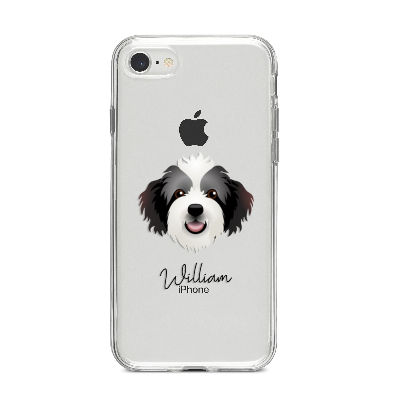 Bordoodle Personalised iPhone 8 Bumper Case on Silver iPhone