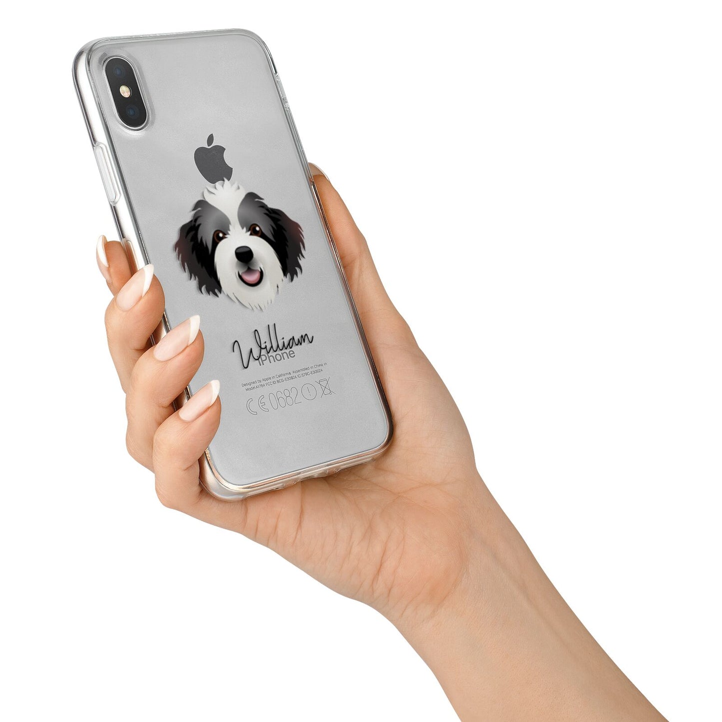 Bordoodle Personalised iPhone X Bumper Case on Silver iPhone Alternative Image 2