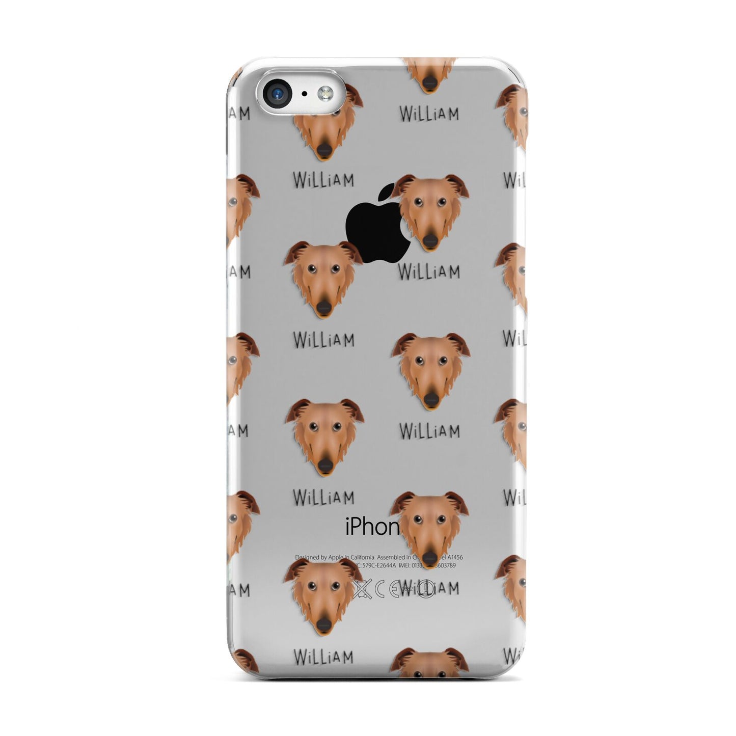 Borzoi Icon with Name Apple iPhone 5c Case