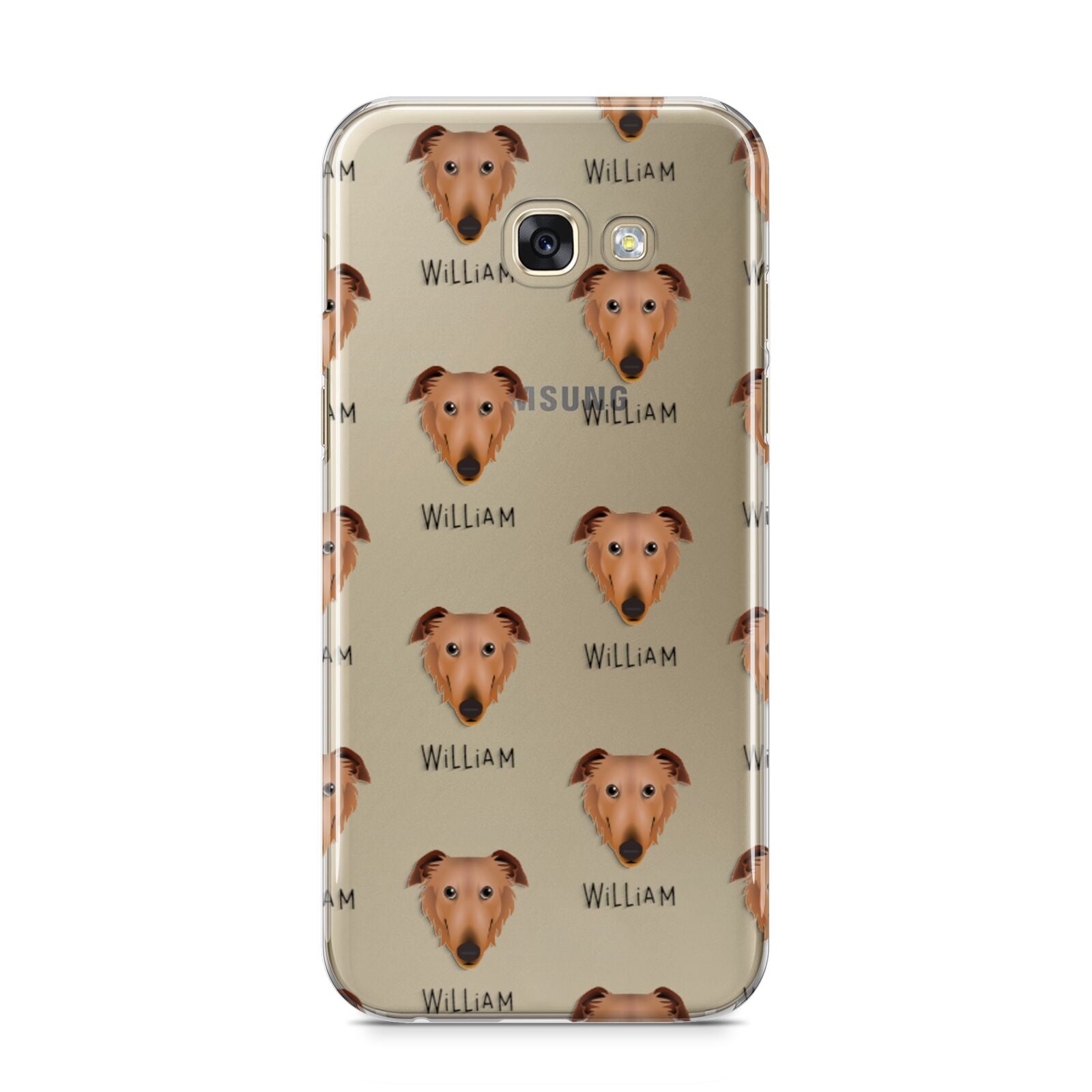 Borzoi Icon with Name Samsung Galaxy A5 2017 Case on gold phone