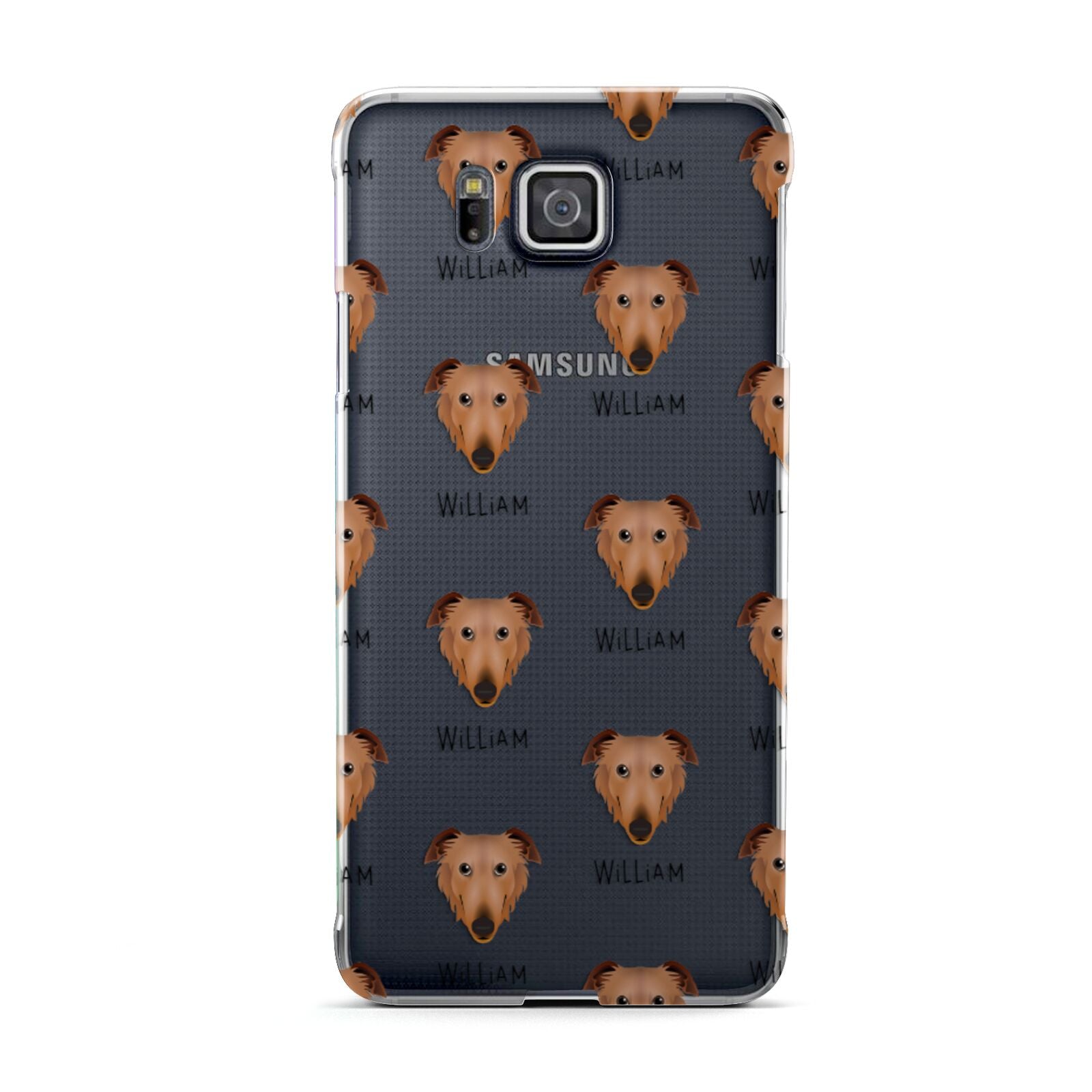 Borzoi Icon with Name Samsung Galaxy Alpha Case