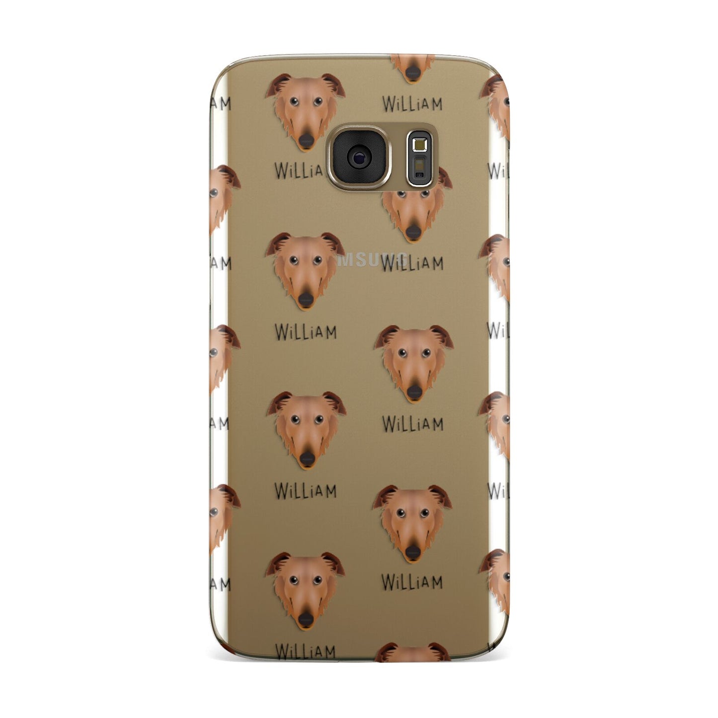 Borzoi Icon with Name Samsung Galaxy Case