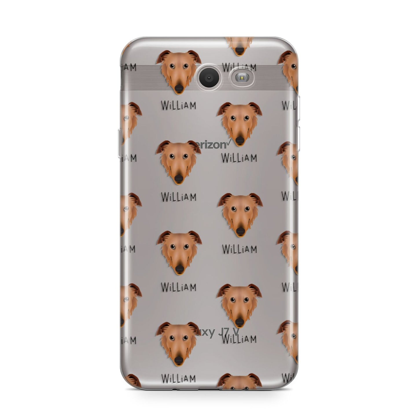 Borzoi Icon with Name Samsung Galaxy J7 2017 Case