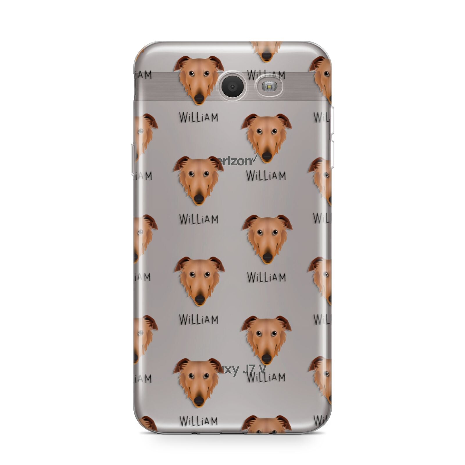 Borzoi Icon with Name Samsung Galaxy J7 2017 Case