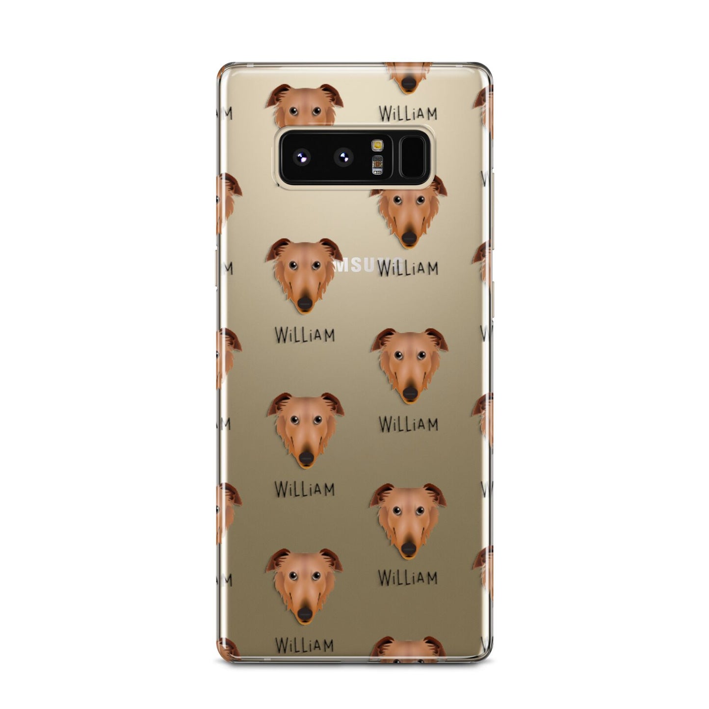 Borzoi Icon with Name Samsung Galaxy Note 8 Case